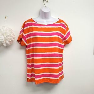 J. Crew Factory Printed Washed Silk Tee Size Medium